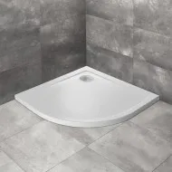 Dušas paliktnis pusapaļš Radaway Doros A 90x90, balts akmens