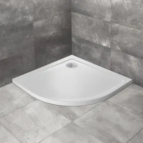 Dušas paliktnis pusapaļš Radaway Doros A 90x90, balts akmens