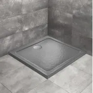 Dušas paliktnis kvadrātveida Radaway DOROS C 90x90cm, antracīts akmens