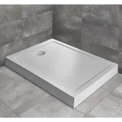 Dušas paliktnis taisnstūra Radaway DOROS F Compact 100x80cm, balts akmens