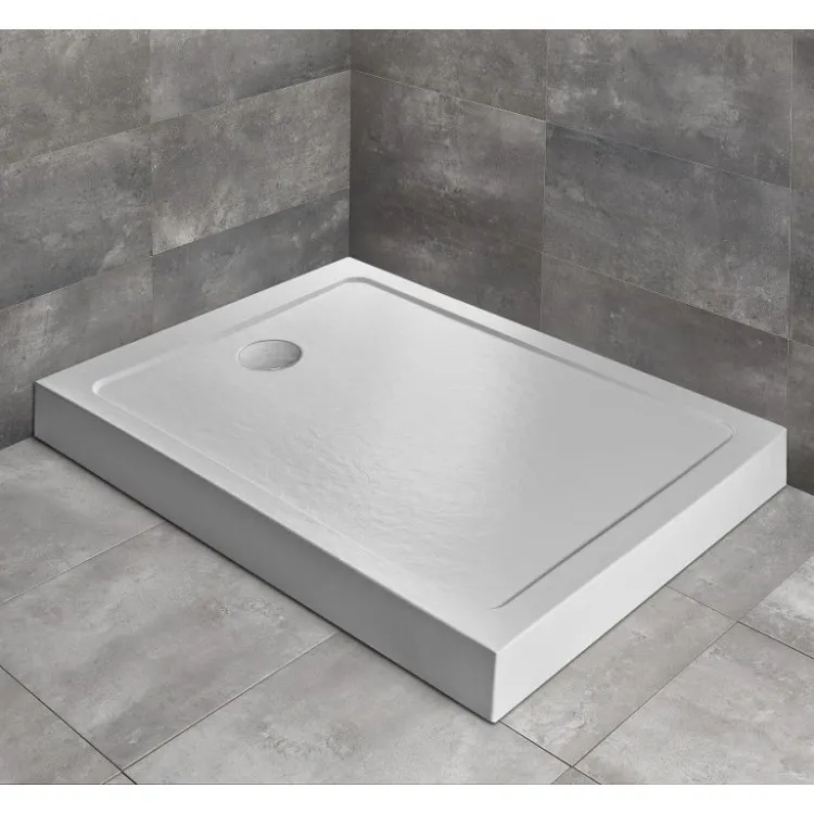 Dušas paliktnis taisnstūra Radaway DOROS F Compact 130x80cm, balts akmens
