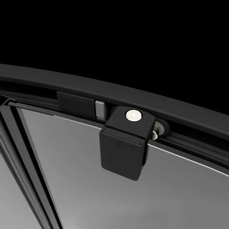 Dušas stūris taisnstūra Radaway Premium PRO Black KDJ+S 100Rx90 cm