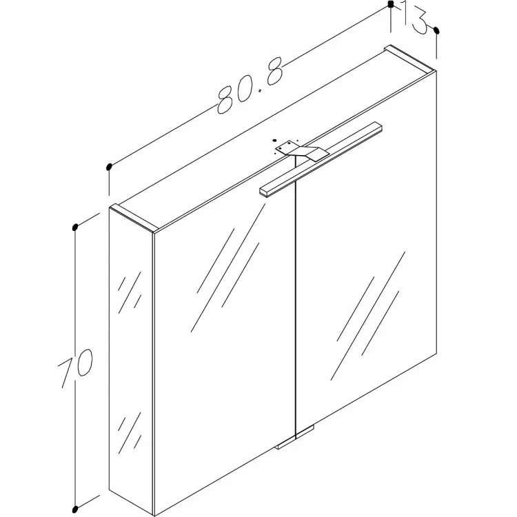 Vannas istabas mēbeļu komplekts RB G-LINE 80cm, balts matēts