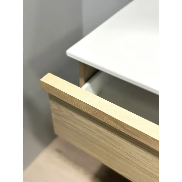 Vannas istabas skapītis ar izlietni RB PURE 81 cm, gaišs ozols