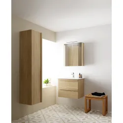 Vannas istabas skapītis ar izlietni RB PURE 61 cm, gaišs ozols