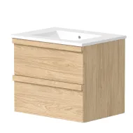 Vannas istabas skapītis ar izlietni RB PURE 61 cm, gaišs ozols