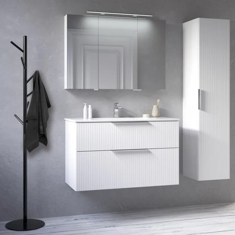 Vannas istabas mēbeļu komplekts RB G-LINE 100cm, balts matēts