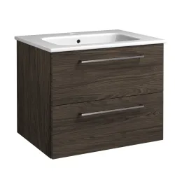 Vannas istabas skapītis ar izlietni RB JOY 60cm, brūns ozols