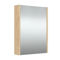 Vannas istabas skapītis ar spoguli Raguvos Baldai 48.2 cm, gaišs ozols