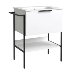 Vannas istabas skapītis ar izlietni RB MONO 61cm, balts matēts