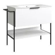 Vannas istabas skapītis ar izlietni RB MONO 81cm, balts matēts