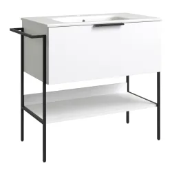Vannas istabas skapītis ar izlietni RB MONO 81cm, balts matēts