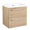 Vannas istabas skapītis ar izlietni RB SCANDIC 51cm, gaišs ozols