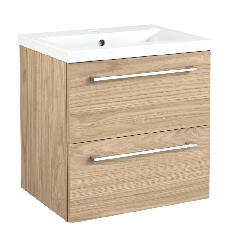 Vannas istabas skapītis ar izlietni RB SCANDIC 51cm, gaišs ozols