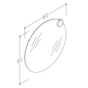 Spogulis ar vienu LED apgaismojumu RB ECO Round SOLAR 80cm