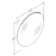 Spogulis ar LED apgaismojumu RB ECO ROUND MOON 80cm, aluminium