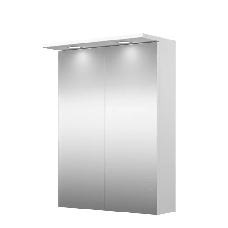 Raguvos Baldai TETRA vannas istabas spoguļskapītis 50 cm ar LED apgaismojumu