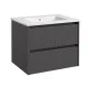 Vannas istabas mēbeļu komplekts RB URBAN 60cm, pelēks/black aluminium