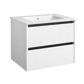 Vannas istabas mēbeļu komplekts RB URBAN 60cm, balts/black aluminium