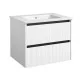 Vannas istabas mēbeļu komplekts RB URBAN 60cm, balts/black aluminium