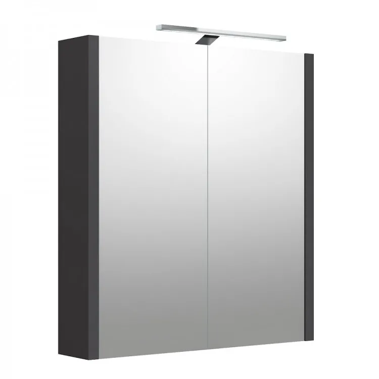 Vannas istabas skapītis ar spoguli un LED apgaismojumu RB URBAN 60 cm, 2002305