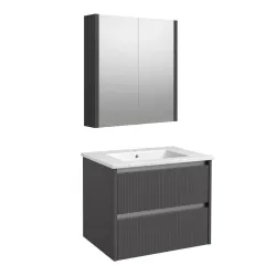 Vannas istabas mēbeļu komplekts RB URBAN 60cm, pelēks matēts