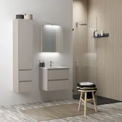 Vannas istabas mēbeļu komplekts RB URBAN 60cm, pelēks kašmirs/aluminium