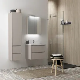 Vannas istabas mēbeļu komplekts RB URBAN 60cm, pelēks kašmirs/aluminium