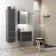 Vannas istabas mēbeļu komplekts RB URBAN 60cm, pelēks/aluminium