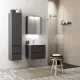 Vannas istabas mēbeļu komplekts RB URBAN 60cm, pelēks/black aluminium