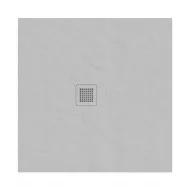 RAVAK Slate Pro 90x90 cm dušas paliktnis, Smoke Grey, art. X03773O010