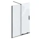 Dušas siena ar bīdāmām durvīm Ravak Walk-In Roll ROWI-110 110x195 cm, melns