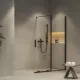 Dušas siena ar bīdāmām durvīm Ravak Walk-In Roll ROWI-110 110x195 cm, melns
