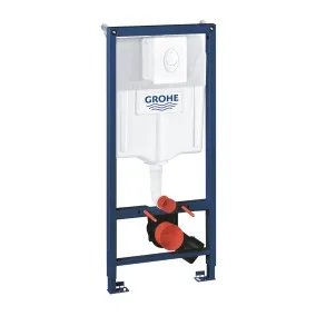 Komplekts Ravak Chrome AquaSpin + Grohe rāmis ar baltu pogu 38722001