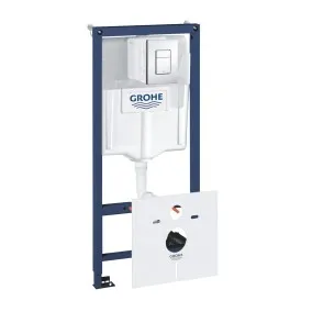 Komplekts Ravak Chrome AquaSpin + Grohe rāmis ar hromētu pogu 38827000