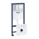 Komplekts Ravak Chrome AquaSpin + Grohe rāmis ar hromētu pogu 38827000