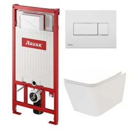 Komplekts Ravak SOLAR RimOff + Ravak rāmis ar baltu pogu