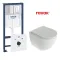 Komplekts Ravak Chrome AquaSpin + Grohe rāmis ar hromētu pogu 38827000
