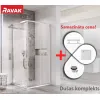 Dušas stūra komplekts kvadrātveida RAVAK BLSRV2 90x90 cm ar paliktni, spīdīgs