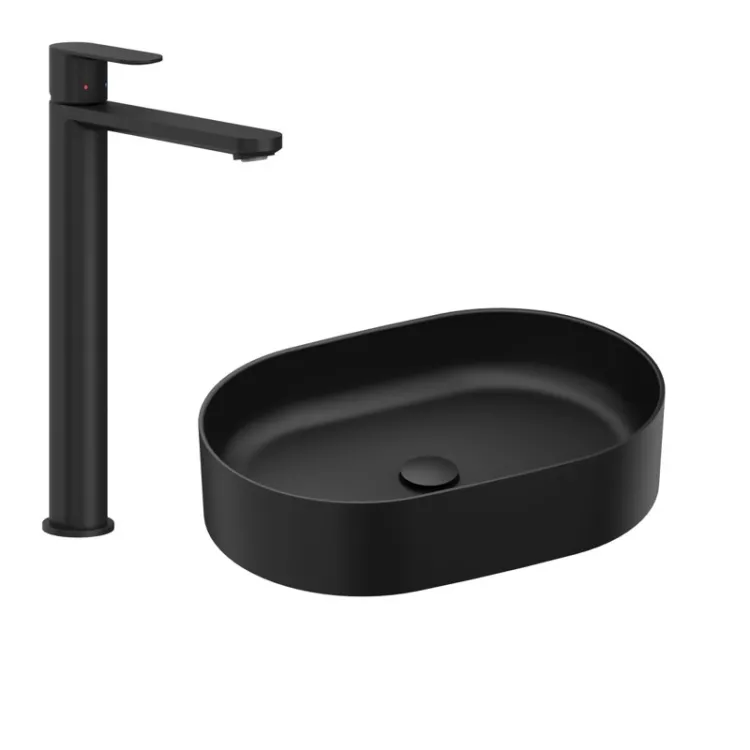 Izlietne Ravak Ceramic 550 O ar Chrome II maisītāju un fiksētu izplūdi