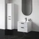 Vannas istabas augstais skapis RAVAK SB Chrome 350 R, balts/melns