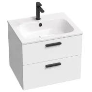 Vannas istabas skapītis izlietnei RAVAK SD 600 Chrome II, balts/melns