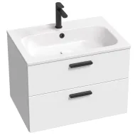 Vannas istabas skapītis izlietnei RAVAK SD 700 Chrome II, balts/melns
