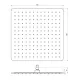 Dušas galva RAVAK Chrome Square 40x40cm 982.02CR, hroms