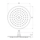 Dušas galva RAVAK Round 25cm 985.20BLM, X070518