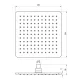 Dušas galva RAVAK Square 25x25cm 986.00CR, X070520