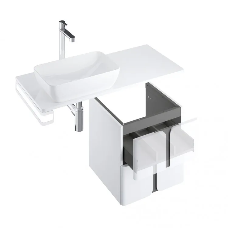 Darba virsma no impregnētās plāksnes MFPB Ravak Balance 1200 120cm, balta