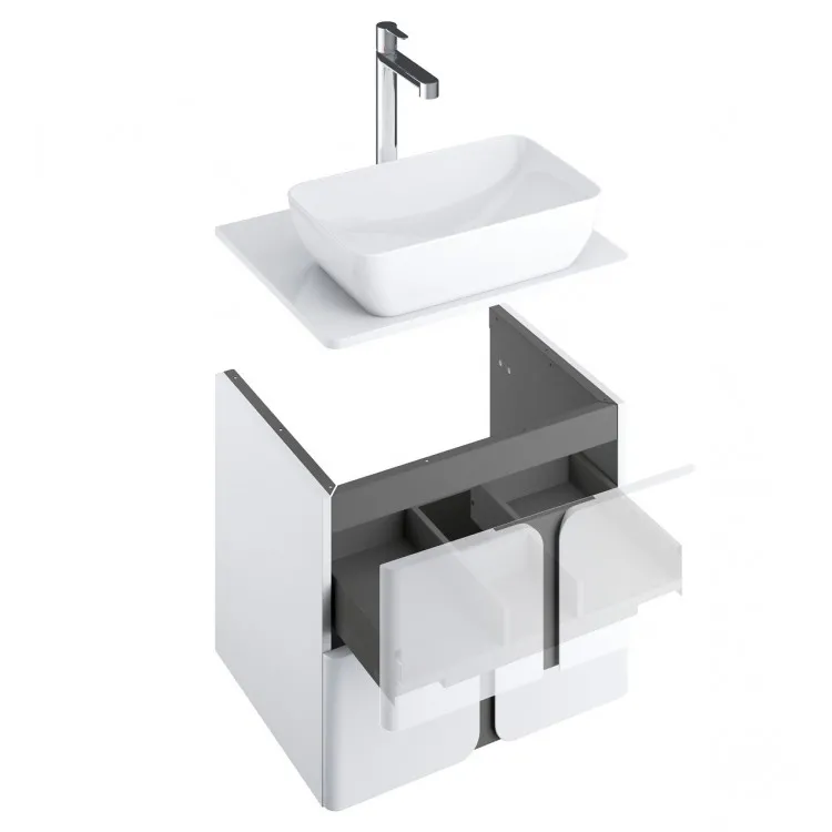 Darba virsma no impregnētās plāksnes MFPB Ravak Balance 800 80cm, balta