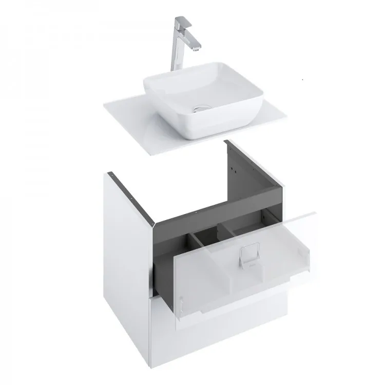 Darba virsma no impregnētās plāksnes MFPB Ravak Comfort 600 60cm, balta