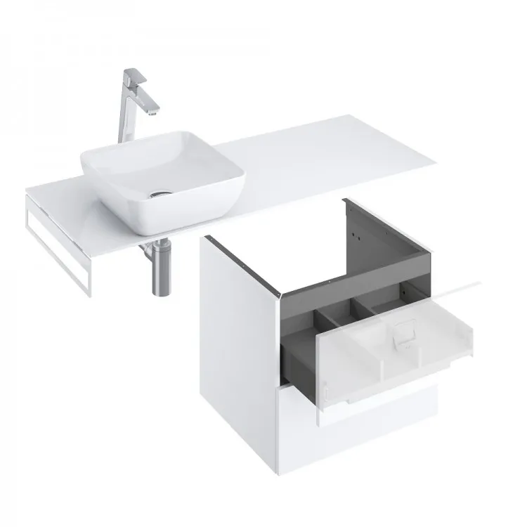 Darba virsma no impregnētās plāksnes MFPB Ravak Comfort 1200 120cm, balta